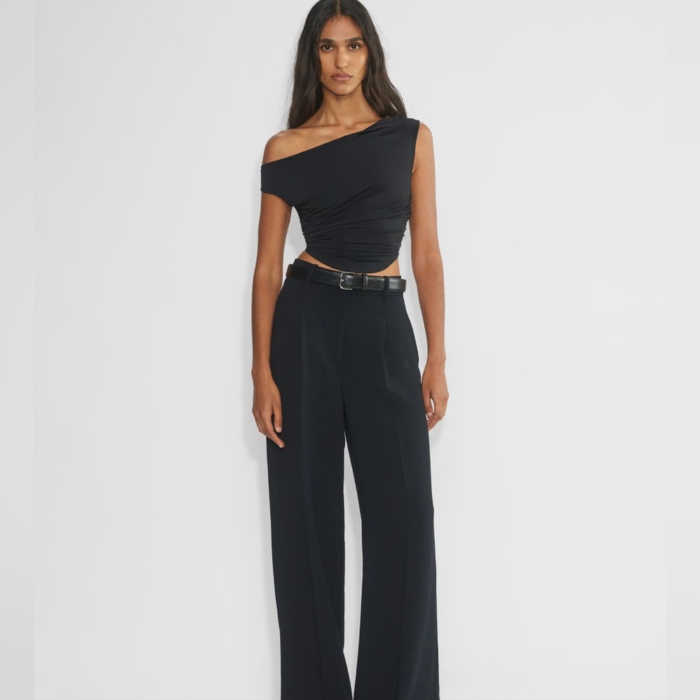 Wilfred Black Wide-Leg Pants